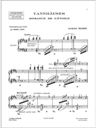 Romance de l'Etoile - WAGNER - Partition